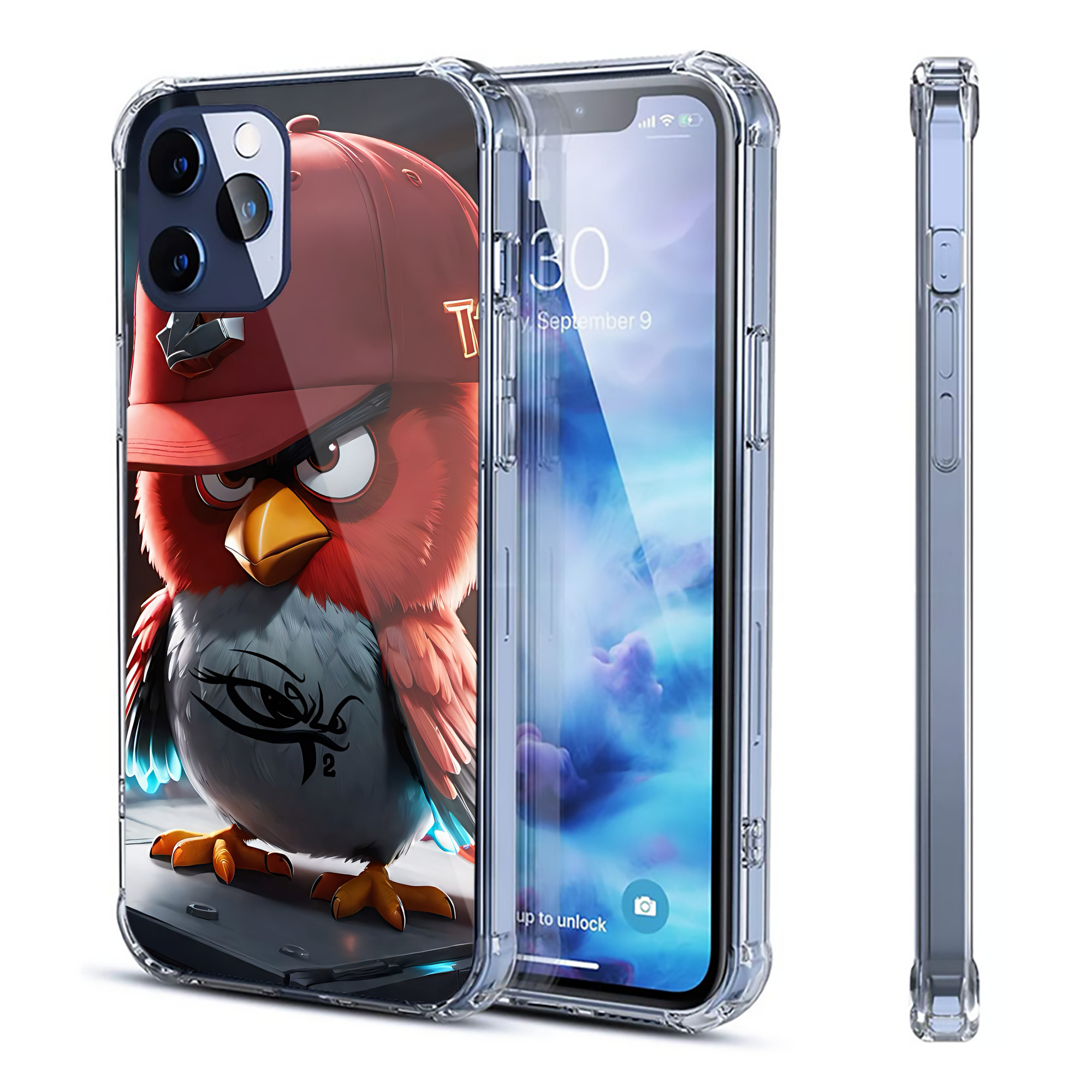 （画像用） Angry Birds アングリーバード 【iPhone 12シリーズ対応】透明スマホケース（クリアソフトケース）